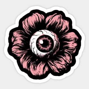 Flower eyeball trippy Sticker